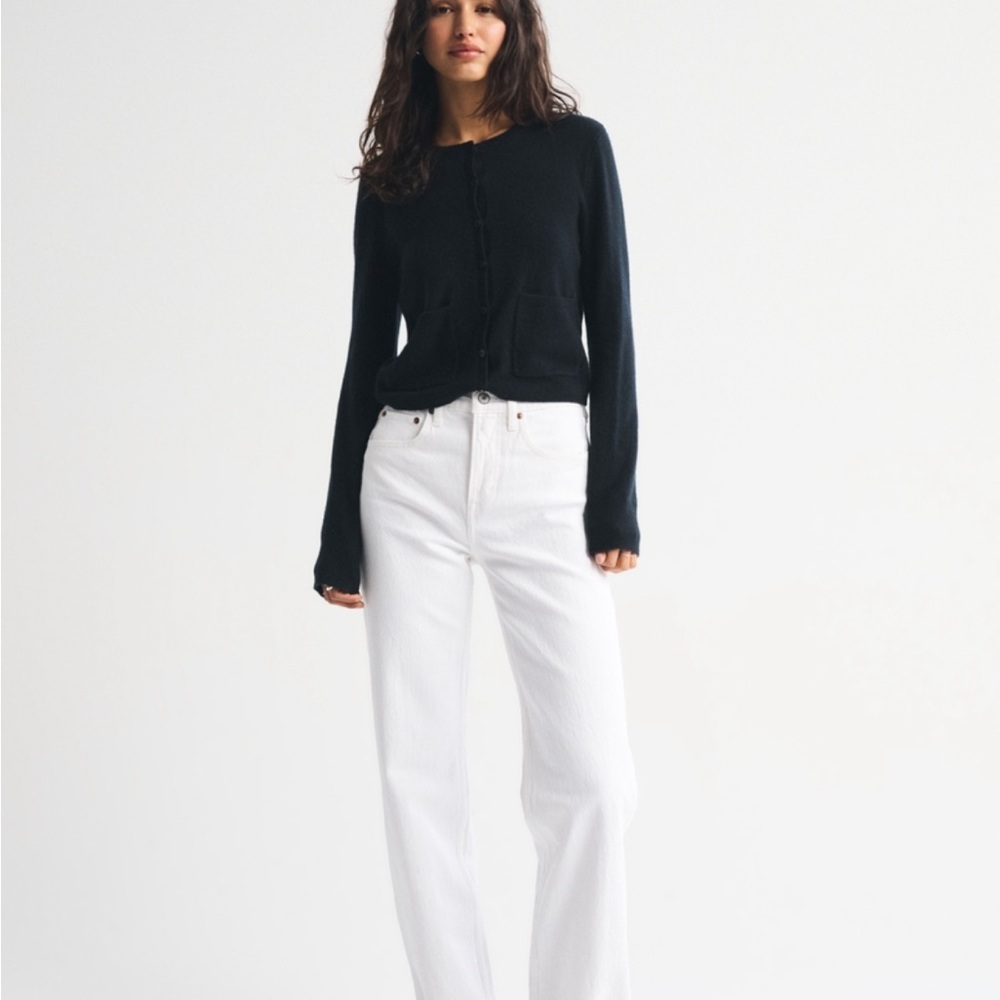 Abercrombie 90s relaxed White High-Rise Women Jeans